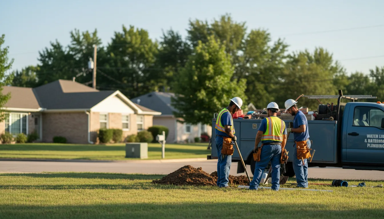 Residential water line and bathroom plumbing service in Monrovia, MD